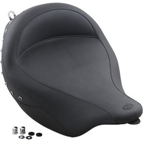 MUSTANG - SUPER WIDE SOLO SEAT - BLACK STUDDED, VINYL - '08-20 TOURING