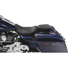 MUSTANG - WIDE TRIPPER REAR SEAT - BLACK, DIAMOND STITCH - '08-20 TOURING