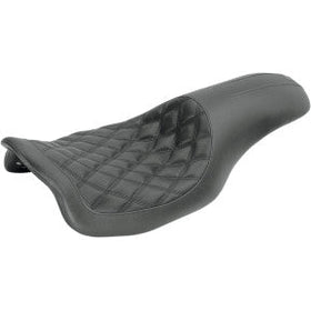 RSD - BOSS 2-UP SEAT  - BLACK W/ BLACK PERFORATED DIAMOND STITCH - '08-'20 TOURING