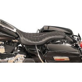 RSD - FLATOUT ENZO 2-UP SEAT - BLACK W/ BLACK RAISED DETAILING - '08-'20 TOURING