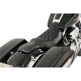 RSD - BOSS SOLO SEAT - BLACK W/ BLACK PERFORATED DIAMOND SECTIONS - '08-20 TOURING