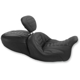MUSTANG - ONE-PIECE VINTAGE TOURING SEAT - STANDARD W/ BACKREST - '15-20 TOURING