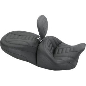 MUSTANG - ONE-PIECE VINTAGE TOURING SEAT - FORWARD SEAT W/ DRIVERS BACKREST - '15-20 TOURING