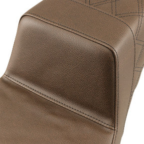 SADDLEMEN - STEP UP SEAT - BROWN - REAR LATTICE STITCH - '97-'07 TOURING