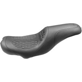 MUSTANG - SIGNATURE SERIES TRIPPER FASTBACK SEAT FOR YAFFE TANK - DIAMOND STITCH CENTER INLAYS - '08-20 TOURING