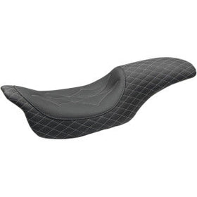 MUSTANG - REVERE JOURNEY ONE-PIECE SEAT - DIAMOND STITCH, GRAY THREAD - '08-20 TOURING