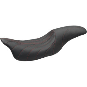 MUSTANG - REVERE JOURNEY ONE-PIECE SEAT - GRAVITY STITCH, RED THREAD - '08-20 TOURING