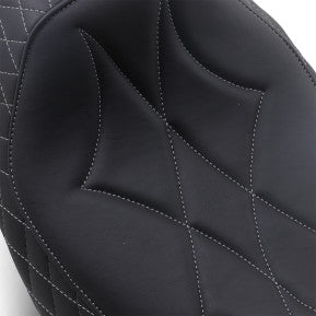 MUSTANG - REVERE JOURNEY SOLO SEAT - DIAMOND STUTCH, GRAY THREAD - '08-20 TOURING