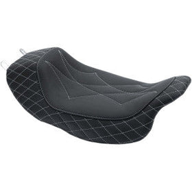MUSTANG - REVERE JOURNEY SOLO SEAT - DIAMOND STUTCH, GRAY THREAD - '08-20 TOURING