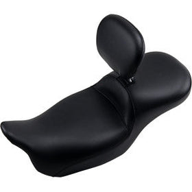 LE PERA - MAVERICK DADDY LONG LEGS SEAT - BLACK SMOOTH W/ BACKREST - '08-'21 TOURING