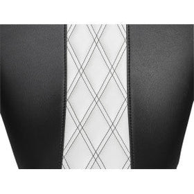 LE PERA - MAVERICK SEAT - HR WHITE INLAY, DOUBLE DIAMOND STITCH - '08-'20 TOURING