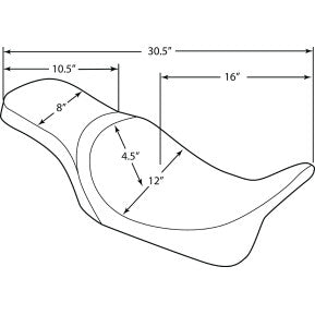DRAG - PREDATOR 2-UP SEAT - SMOOTH, LEATHER - '08-'20 TOURING