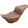 SADDLEMEN - EXTENDED REACH STEP UP SEAT - BROWN - FULL LATTICE STITCH - '08-'23 TOURING