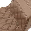 SADDLEMEN - EXTENDED REACH STEP UP SEAT - BROWN - FULL LATTICE STITCH - '08-'23 TOURING