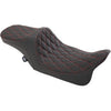 DRAG - PREDATOR III SEAT - DOUBLE DIAMOND STITCH, RED THREAD - '97-'07 TOURING