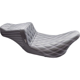 LE PERA TAILWHIP SEAT - DOUBLE DIAMOND W/ TITANIUM THREAD - BLACK - FL '08-'24