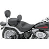 MUSTANG - WIDE STYLE REAR SEAT - BLACK, VINTAGE - '06-17 SOFTAIL