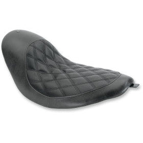 RSD - TRACKER FENDER SOLO SEAT - BOSS, DIAMOND STITCH WITH STITCHED LOGO - '00-17 SOFTAIL