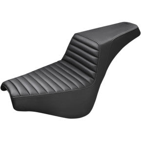 SADDLEMEN - STEP UP SEAT - BLACK, TUCK AND ROLL - '18-20 FXBB