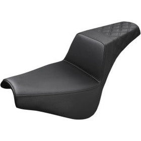 SADDLEMEN - STEP UP SEAT - BLACK, REAR LATTICE STITCHED - '18-20 FXBB