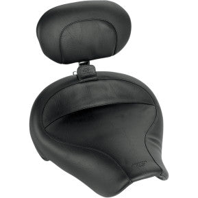 MUSTANG - WIDE SOLO SEAT WITH REMOVABLE DRIVERS BACKREST - VINTAGE STITCH - '96-03 DYNA