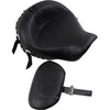 MUSTANG - WIDE SOLO SEAT WITH REMOVABLE DRIVERS BACKREST - STUDDED - '06-17 DYNA