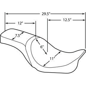 DRAG - PREDATOR 2-UP SEAT - SMOOTH - '06-17 DYNA