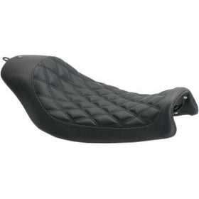 RSD - BOSS SOLO SEAT - BLACK, DOUBLE DIAMOND STITCH - '06-17 DYNA