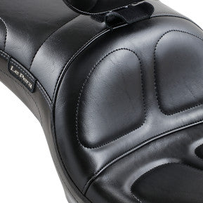 SADDLEMEN - MAVERICK 2-UP SEAT - BLACK STITCH WITH DRIVERS BACKREST - '06-17 DYNA