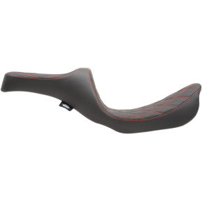 DRAG - PREDATOR III SEAT - DOUBLE DIAMND STITCH, RED THREAD - '06-17 DYNA