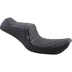 LE PERA - TAILWHIP SEAT - BLACK, DOUBLE DIAMOND STITCH - '96-03 DYNA & XL