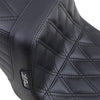 LE PERA - TAILWHIP SEAT - BLACK, DOUBLE DIAMOND STITCH - '96-03 DYNA & XL