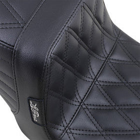 LE PERA - TAILWHIP SEAT - BLACK, DOUBLE DIAMOND STITCH - '96-03 DYNA & XL