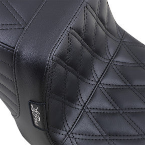 LE PERA - TAILWHIP SEAT - BLACK, DOUBLE DIAMOND STITCH - '96-03 DYNA & XL
