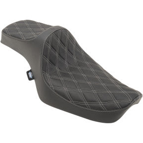 DRAG - PREDATOR III SEAT - DOUBLE DIAMOND STITCH, SILVER THREAD - '82-03 XL