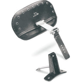 MUSTANG - DRIVER BACKREST KIT - SMOOTH, BLACK STUDS - '97-08 TOURING