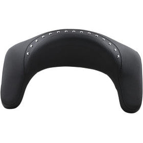 MUSTANG - PASSENGER PAD WITH ARMREST - SMOOTH STYLE, CHROME STUDS - '80-13 TOURING