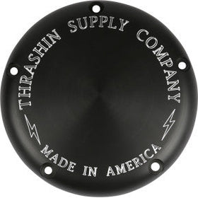 THRASHIN SUPPLY - BILLET DERBY COVER - BLACK - '18 SOFTAIL