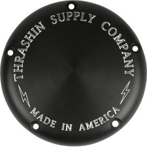 THRASHIN SUPPLY - BILLET DERBY COVER - BLACK - '18 SOFTAIL