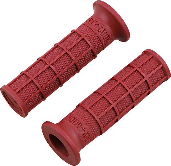 ODI Hart-Luck Signature Full-Waffle Slip-On Grips - Red V02FWDR