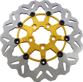 GBRAKES Rear Wave? Floating Rotor - Gold DF681CW-G