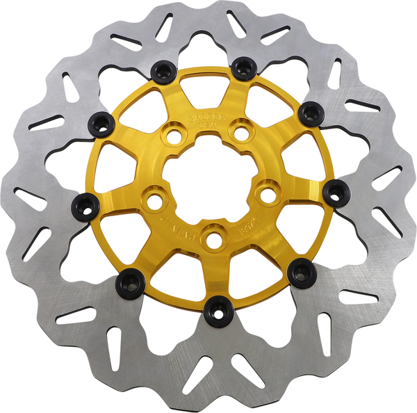GBRAKES Rear Wave? Floating Rotor - Gold DF681CW-G