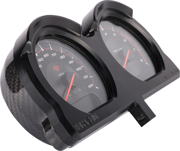 THRASHIN SUPPLY CO. Gauge Relocation Kit - Black TSC-2707-1