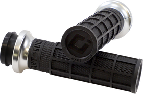 ODI Hart-Luck Signature V-Twin Lock-On* Grips - TBW - Black/Silver V31HTW-BB-S