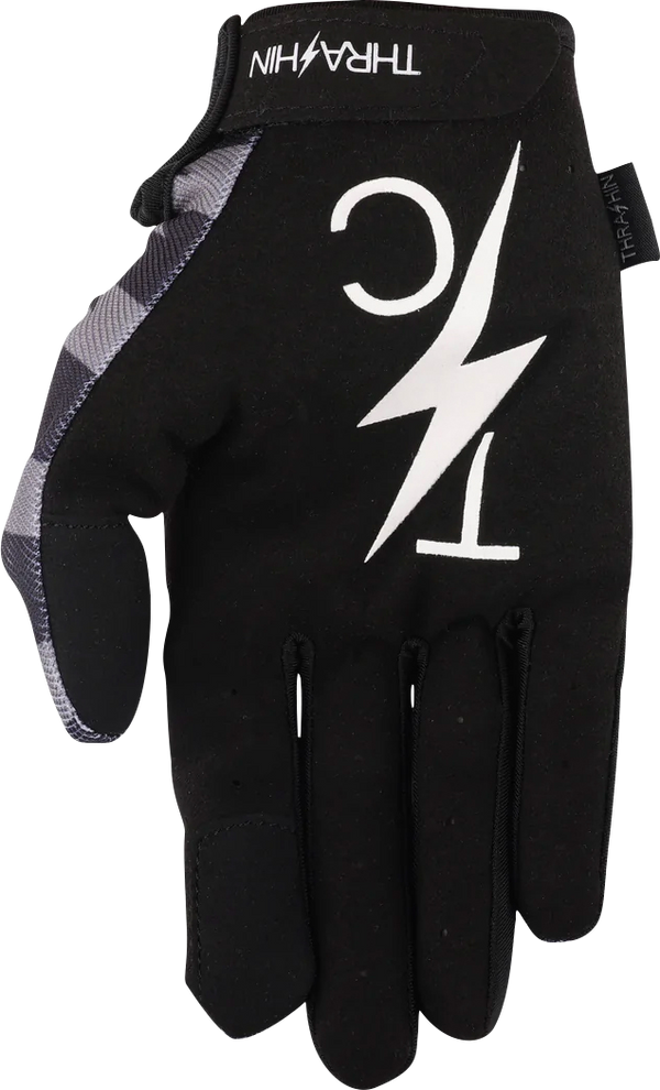 THRASHIN SUPPLY CO. Stars & Bolts Stealth Gloves - Black/Gray - 2XL SV1-13-12