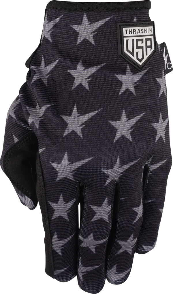 THRASHIN SUPPLY CO. Stars & Bolts Stealth Gloves - Black/Gray - XL SV1-13-11