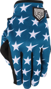 THRASHIN SUPPLY CO. Stars & Bolts Stealth Gloves - Red/Blue - Medium SV1-12-09