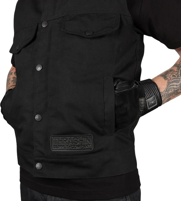 THRASHIN SUPPLY CO. Nightrider v2 Riding Vest - Black - XL TMJ-12-11
