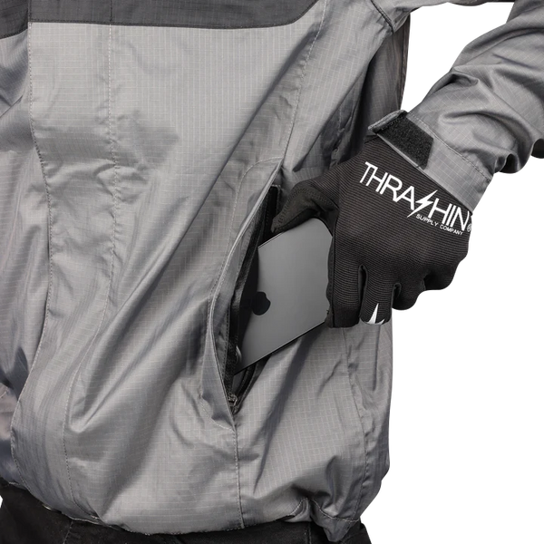 THRASHIN SUPPLY CO. Mission WP Rain Jacket - Black/Gray - Medium TMJ-11-09