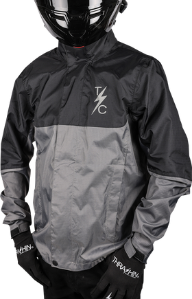 THRASHIN SUPPLY CO. Mission WP Rain Jacket - Black/Gray - XL TMJ-11-11